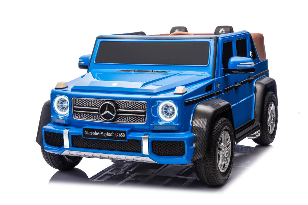 Masinuta electrica copii 5-14 ani, Mercedes G650 Maybach XXL, 24V 14Ah, 2 locuri, roti gonflabile, albastra [5]
