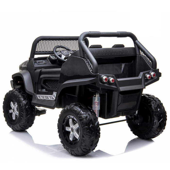 Masinuta electrica pentru copii Mercedes UNIMOG cu 2 locuri, 4x4 140W, STANDARD, culoare neagra [3]