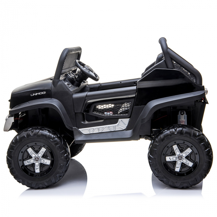 Masinuta electrica pentru copii Mercedes UNIMOG cu 2 locuri, 4x4 140W, STANDARD, culoare neagra [2]