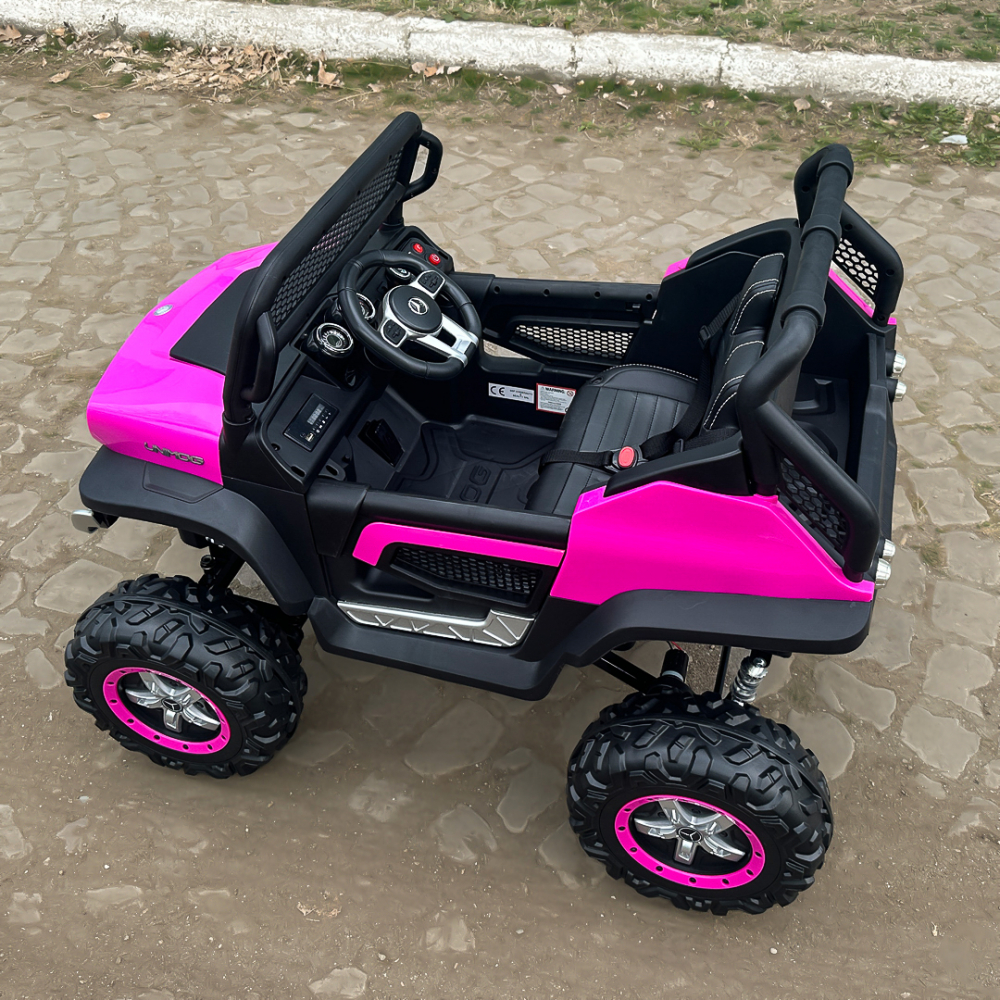 Masinuta electrica pentru 2 copii Mercedes UNIMOG 4x4 140W PREMIUM culoare Roz [11]