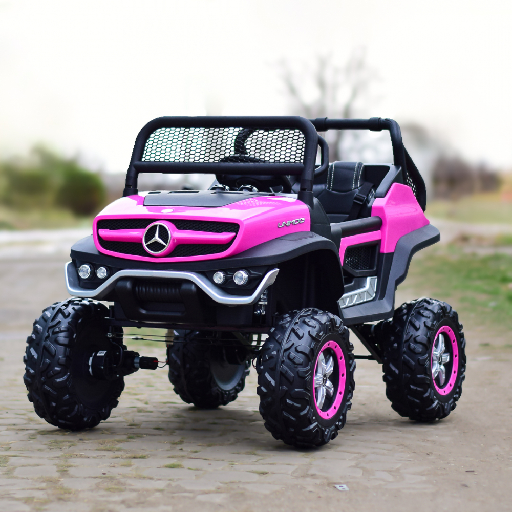 Masinuta electrica pentru 2 copii Mercedes UNIMOG 4x4 140W PREMIUM culoare Roz [3]