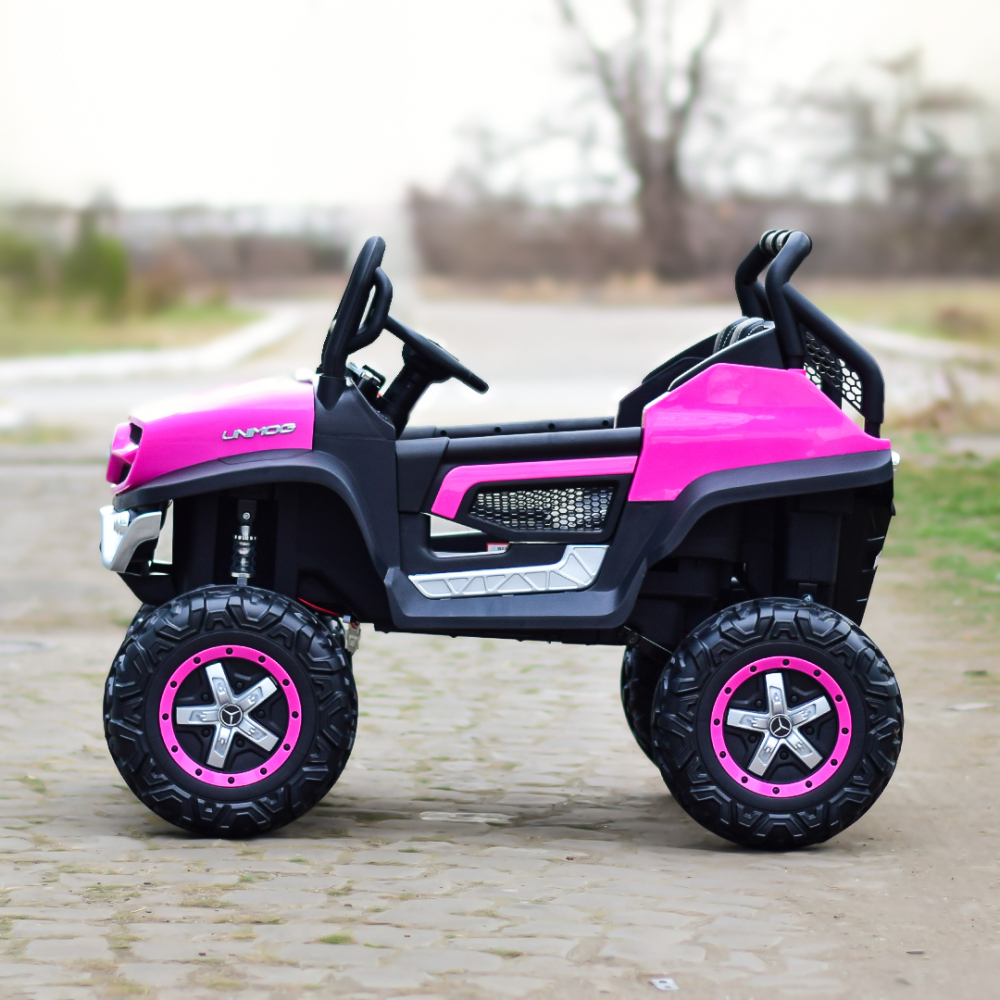 Masinuta electrica pentru 2 copii Mercedes UNIMOG 4x4 140W PREMIUM culoare Roz [6]