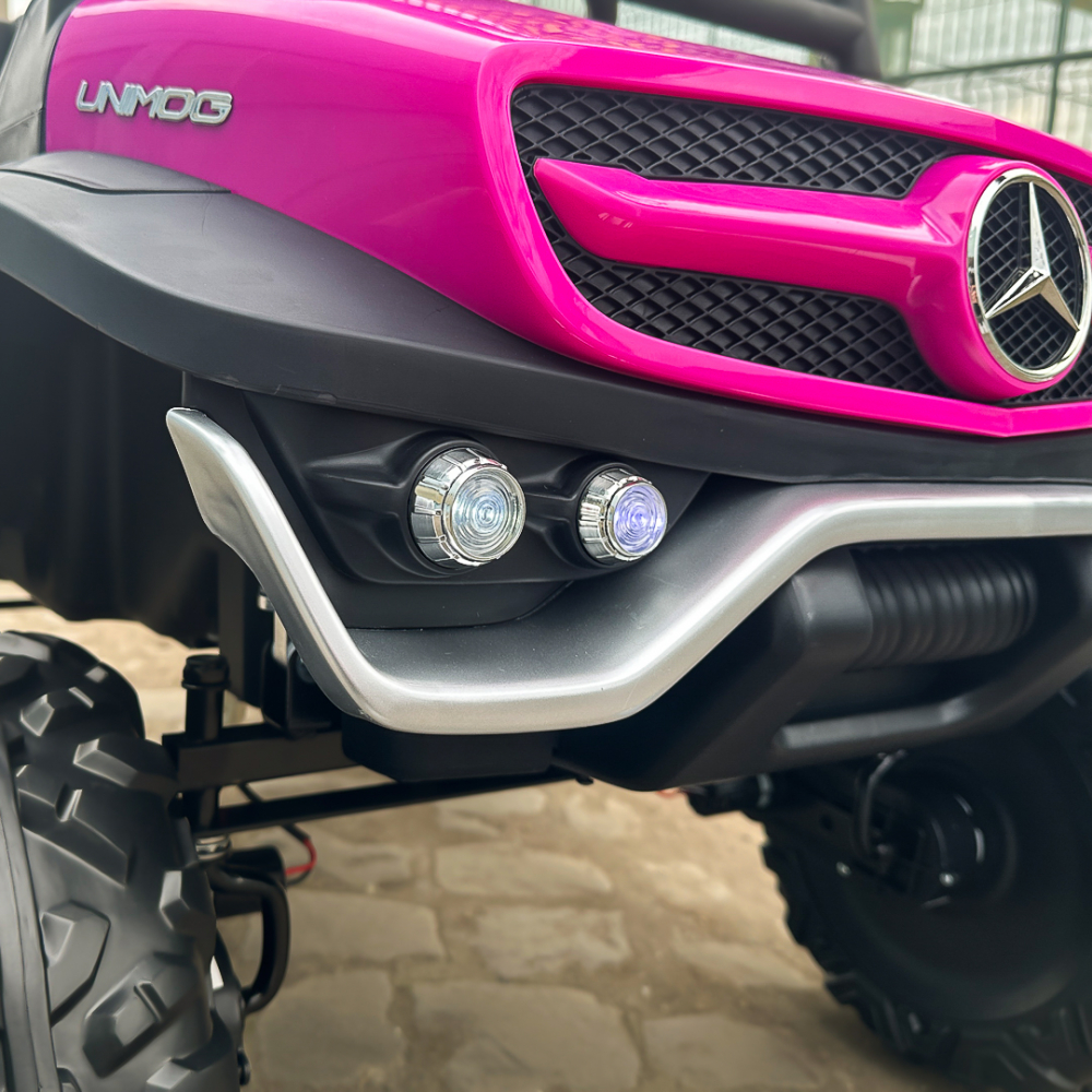 Masinuta electrica pentru 2 copii Mercedes UNIMOG 4x4 140W PREMIUM culoare Roz [17]