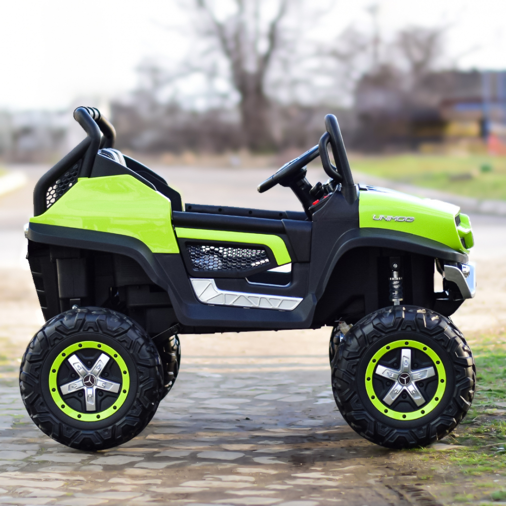 Masinuta electrica pentru 2 copii Mercedes UNIMOG 4x4 140W PREMIUM culoare Verde [5]
