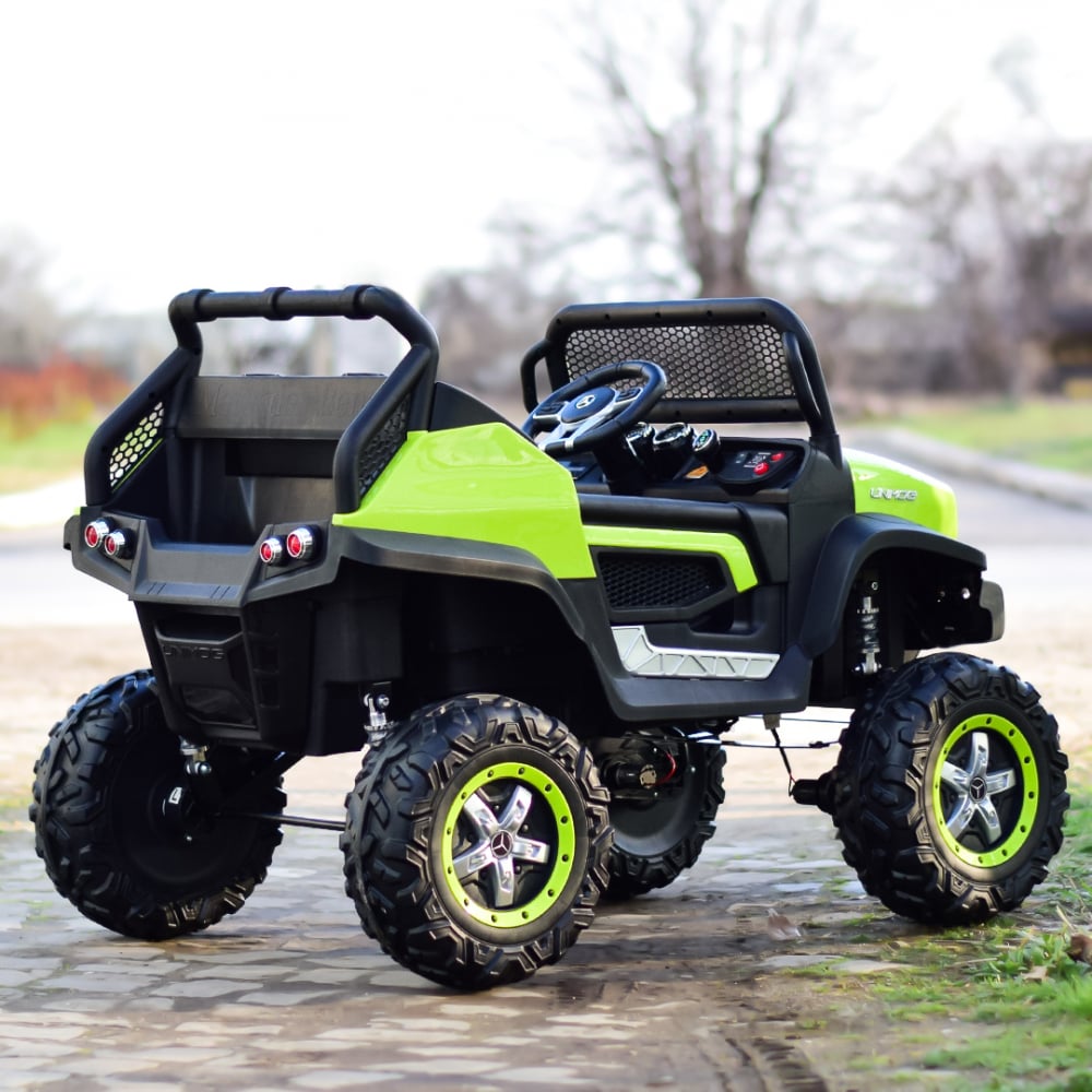 Masinuta electrica pentru 2 copii Mercedes UNIMOG 4x4 140W PREMIUM culoare Verde [6]