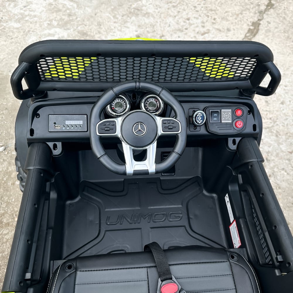 Masinuta electrica pentru 2 copii Mercedes UNIMOG 4x4 140W PREMIUM culoare Verde [10]
