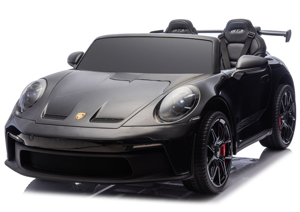 Masinuta electrica pentru 2 copii, Porsche 911 GT3, 320W, 24V 14Ah, culoare negra metalizat [2]