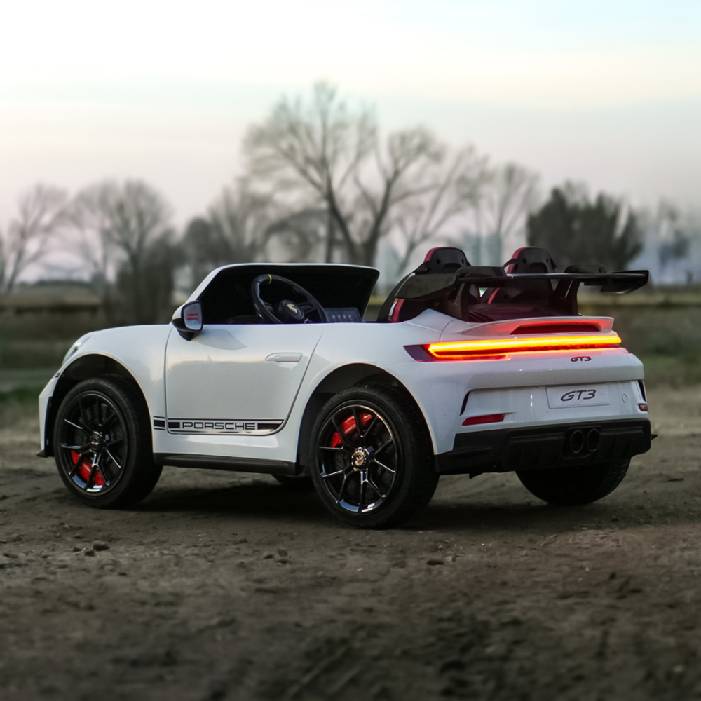Masinuta electrica pentru 2 copii, Porsche 911 GT3 320W 24V 14Ah premium, culoare alba [7]