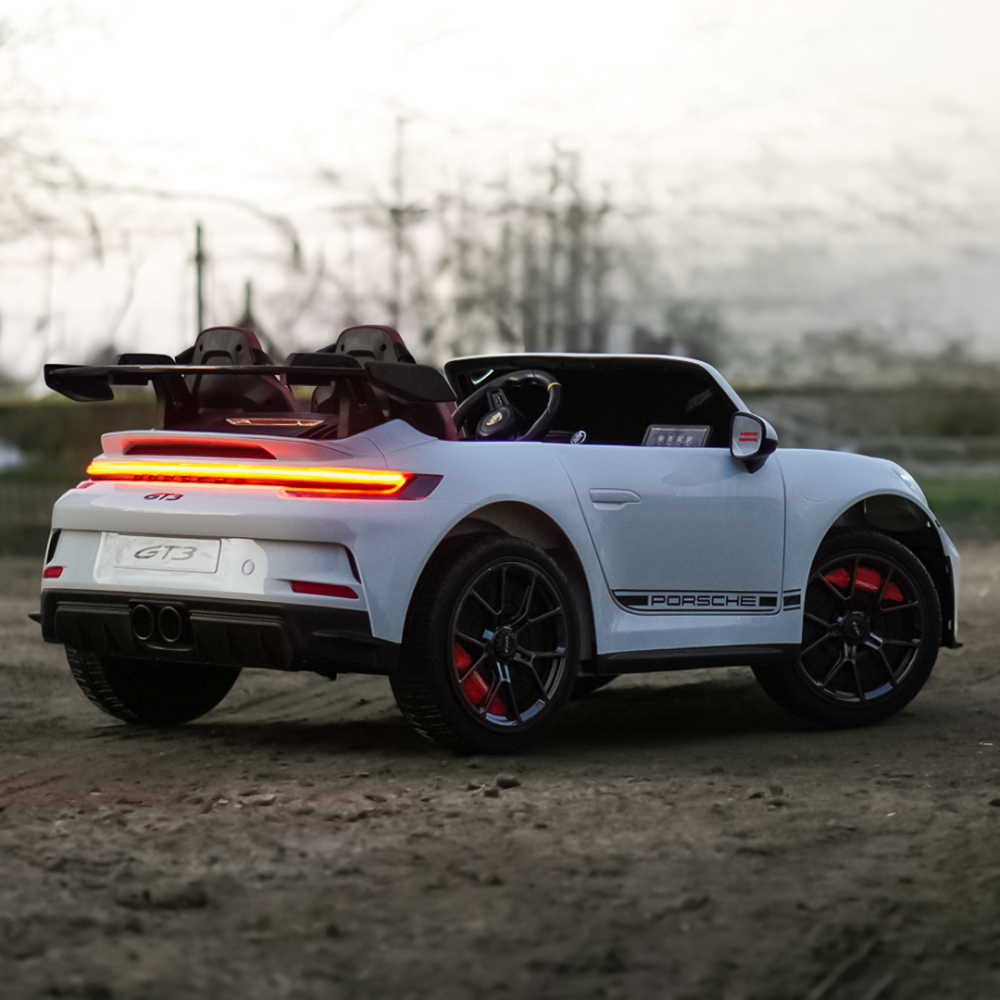 Masinuta electrica pentru 2 copii, Porsche 911 GT3 320W 24V 14Ah premium, culoare alba [10]