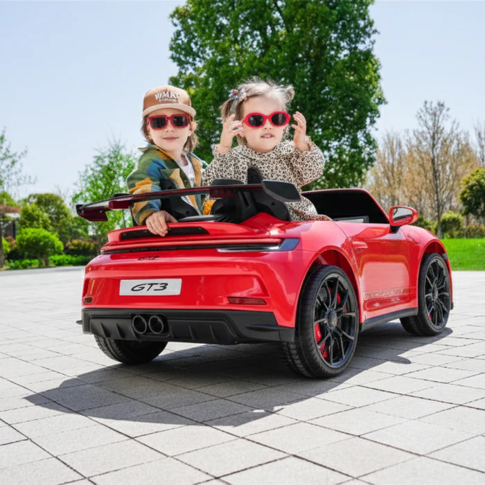 Masinuta electrica pentru 2 copii, Porsche 911 GT3 320W 24V 14Ah premium, culoare rosie [2]