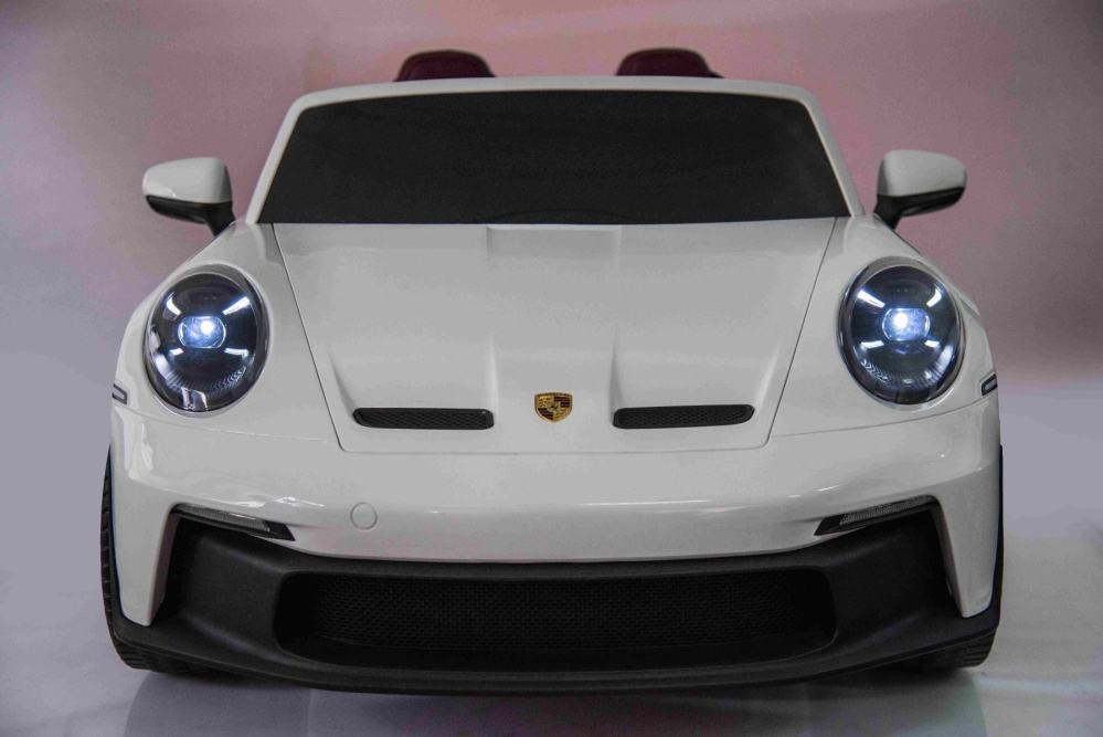 Masinuta electrica pentru 2 copii, Porsche 911 GT3 320W 24V 14Ah premium, culoare alba [21]