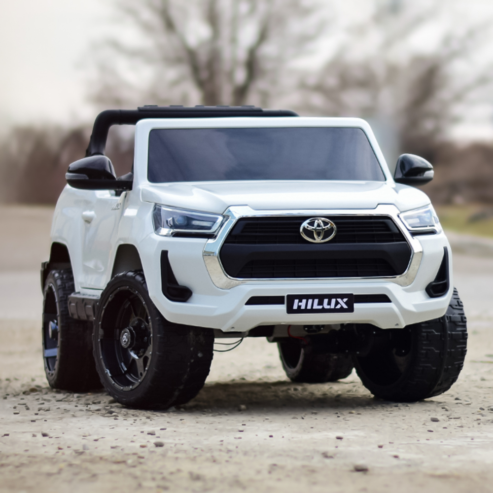 Masinuta electrica pentru 2 copii, Toyota Hilux 4x4 180W 12V 14Ah PREMIUM, culoare Alba [2]