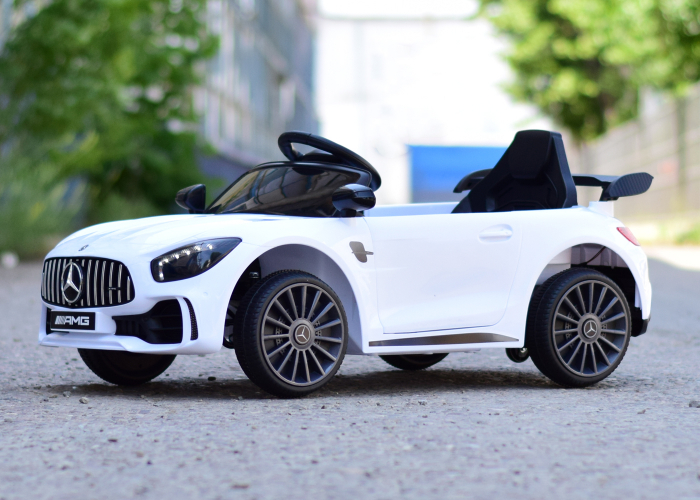 Masinuta electrica pentru copii 2-4 ani Mercedes-Benz AMG GT-R, 50W, 12V culoare alba [6]