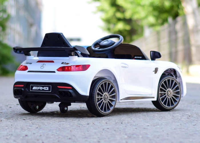 Masinuta electrica pentru copii 2-4 ani Mercedes-Benz AMG GT-R, 50W, 12V culoare alba [9]