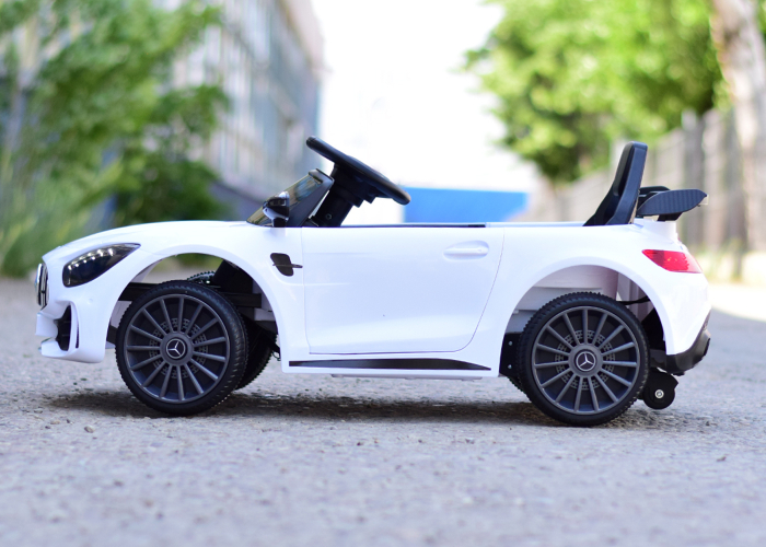 Masinuta electrica pentru copii 2-4 ani Mercedes-Benz AMG GT-R, 50W, 12V culoare alba [7]