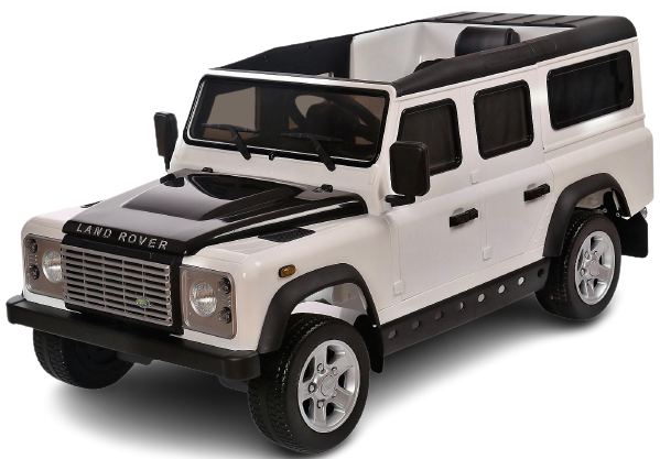 Masinuta electrica pentru copii 3-8 ani Land Rover Defender 90W 12V Alb Hollicy