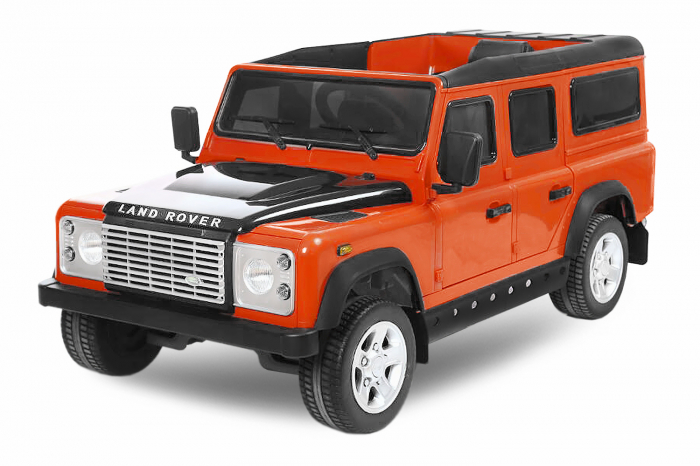 Masinuta electrica pentru copii 3-8 ani Land Rover Defender 90W 12V Portocaliu