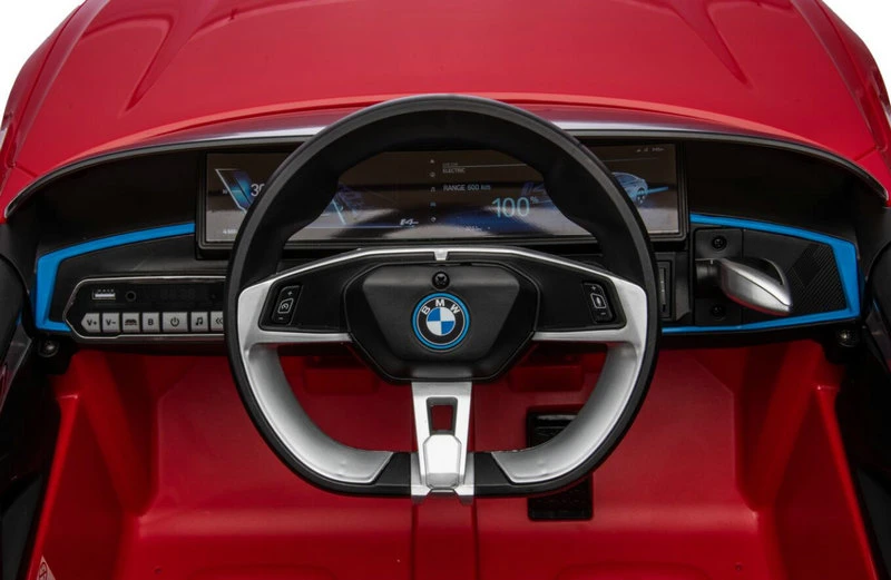 Masinuta electrica pentru copii, Bmw I4 70W 12V premium, scaun tapitat, roti EVA, bluetooth, culoare Rosu [14]
