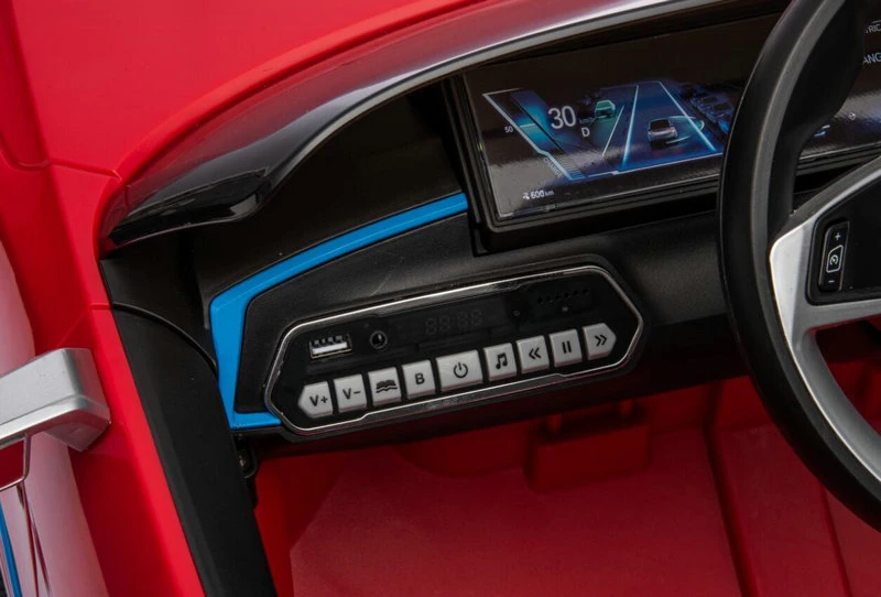 Masinuta electrica pentru copii, Bmw I4 70W 12V premium, scaun tapitat, roti EVA, bluetooth, culoare Rosu [18]