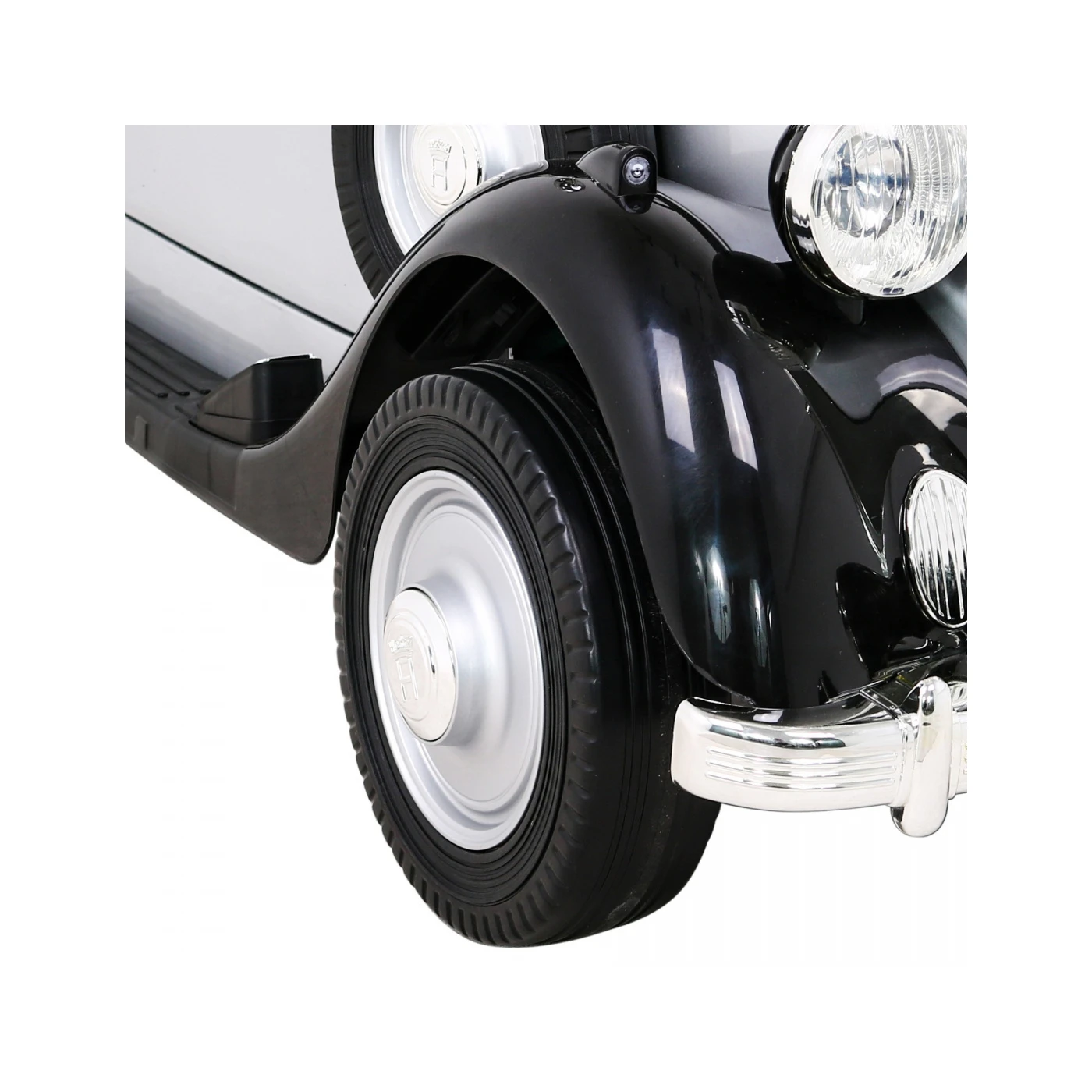 Masinuta electrica pentru copii Audi Horch 930V, putere 110W, echipare Premium, cu scaun pentru adult, negru cu argintiu [16]