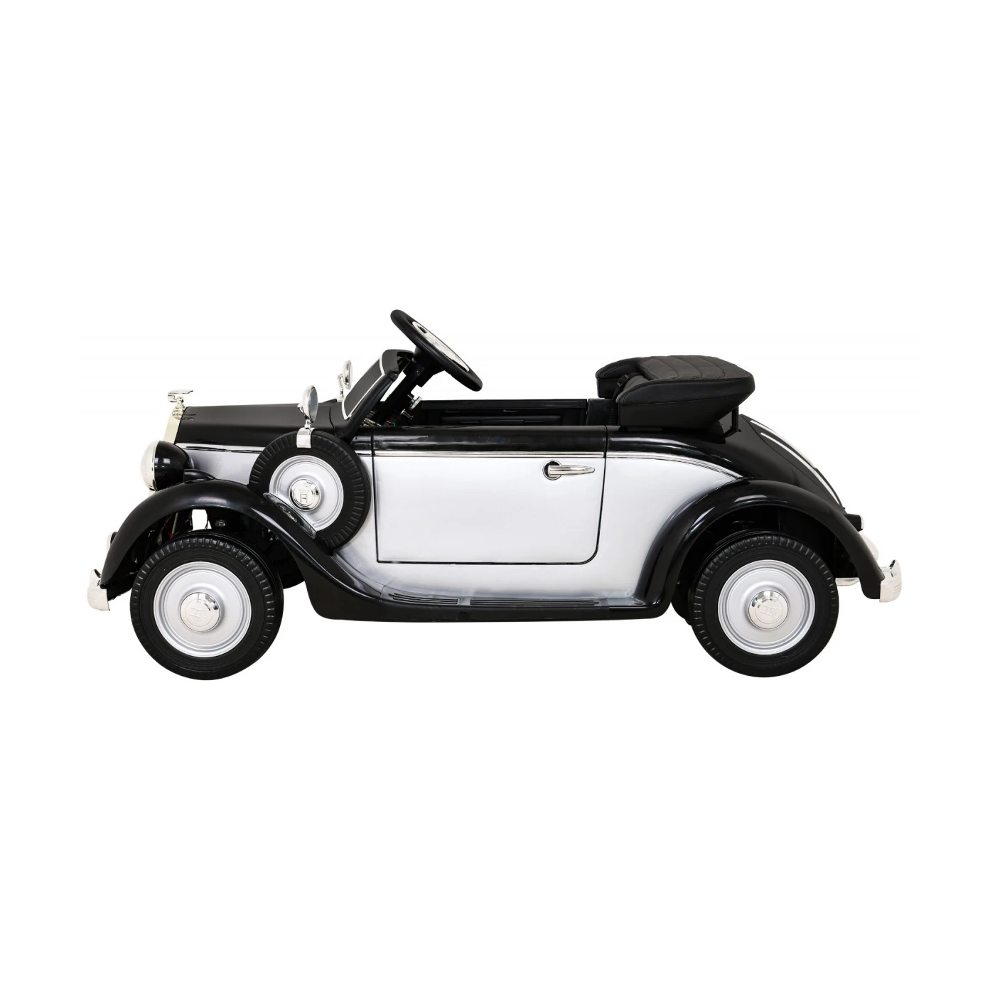 Masinuta electrica pentru copii Audi Horch 930V, putere 110W, echipare Premium, cu scaun pentru adult, negru cu argintiu [3]