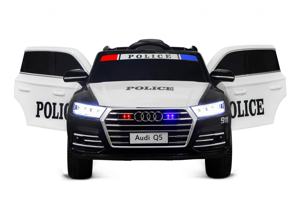 Masinuta electrica de politie Audi Q5 90W 12V 7Ah echipata PREMIUM #Police [6]