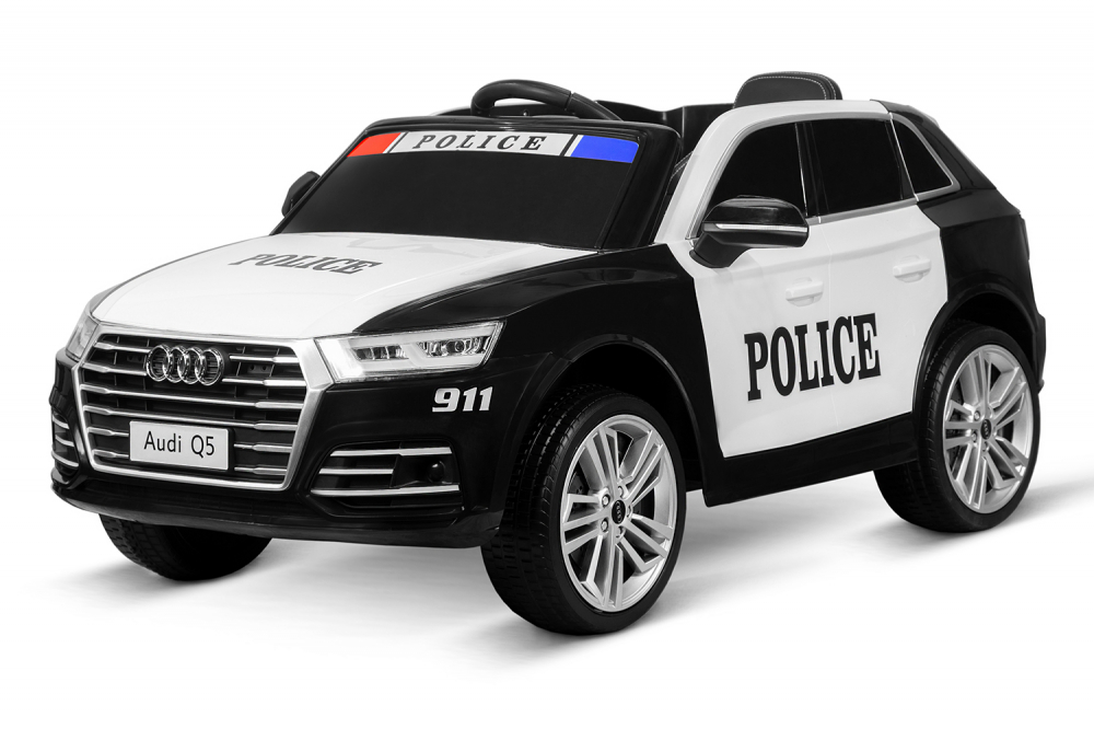 Masinuta electrica de politie Audi Q5 90W 12V 7Ah echipata PREMIUM Police