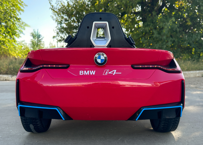 Masinuta electrica pentru copii, Bmw I4 70W 12V premium, scaun tapitat, roti EVA, bluetooth, culoare Rosu [9]