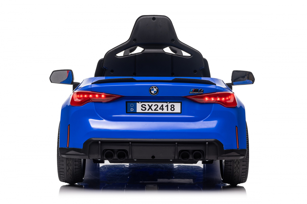 Masinuta electrica pentru copii, Bmw M4 90W 12V 7Ah, roti EVA, scaun tapitat, albastru [6]