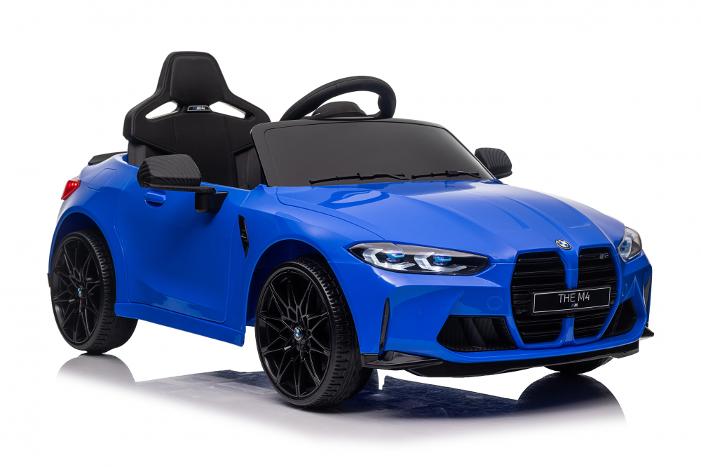 Masinuta electrica pentru copii, Bmw M4 90W 12V 7Ah, roti EVA, scaun tapitat, albastru [9]