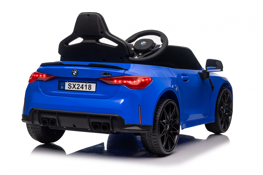Masinuta electrica pentru copii, Bmw M4 90W 12V 7Ah, roti EVA, scaun tapitat, albastru [7]