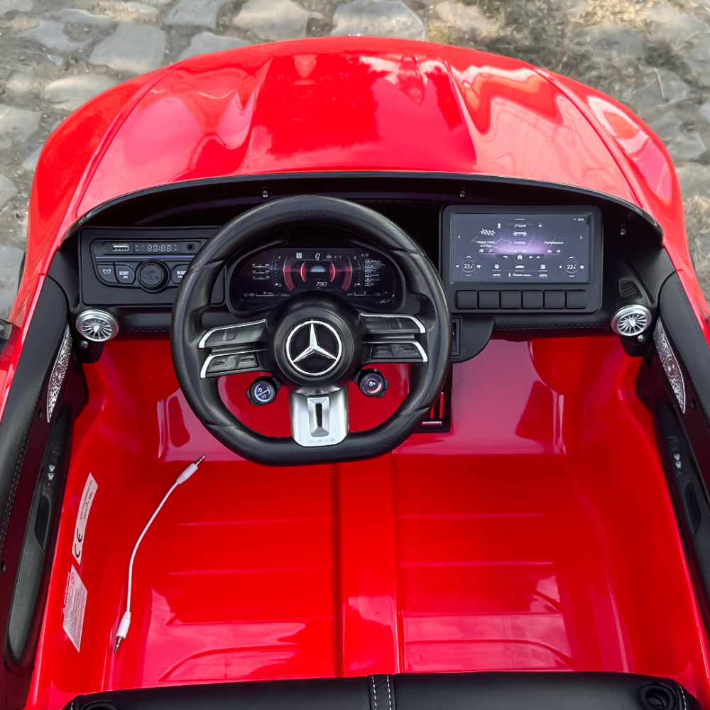 Masinuta electrica pentru copii cu licenta Mercedes SL63, 160W, 12V 10Ah, echipare premium, rosie [13]