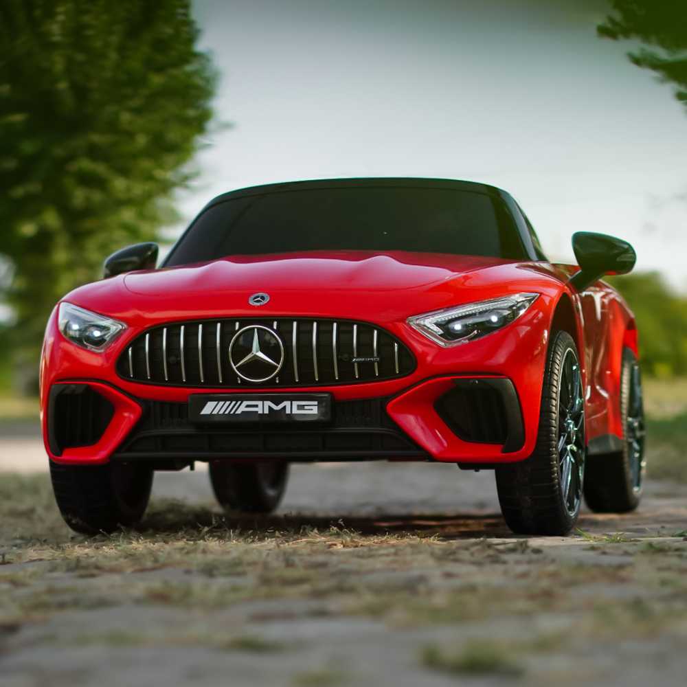 Masinuta electrica pentru copii cu licenta Mercedes SL63, 160W, 12V 10Ah, echipare premium, rosie [2]
