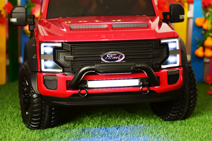 Masinuta electrica copii Ford Super Duty F450, rosie [7]