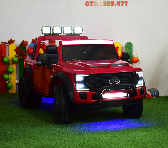 Masinuta electrica copii Ford Super Duty F450, rosie [2]