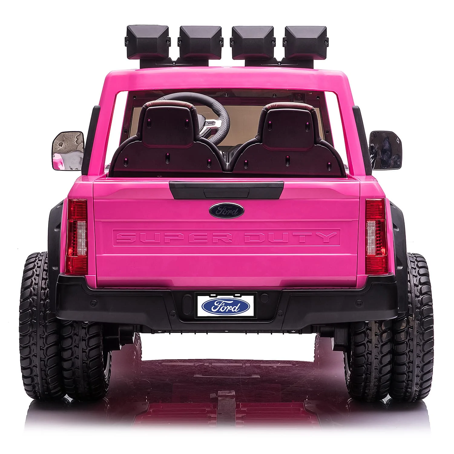 Masinuta electrica copii Ford Super Duty F450, roz [12]