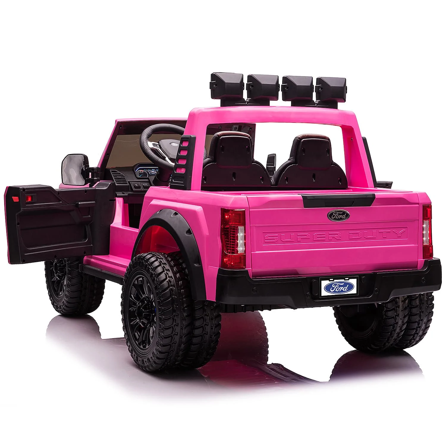 Masinuta electrica copii Ford Super Duty F450, roz [11]
