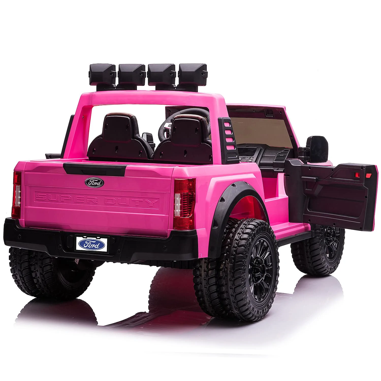 Masinuta electrica copii Ford Super Duty F450, roz [13]