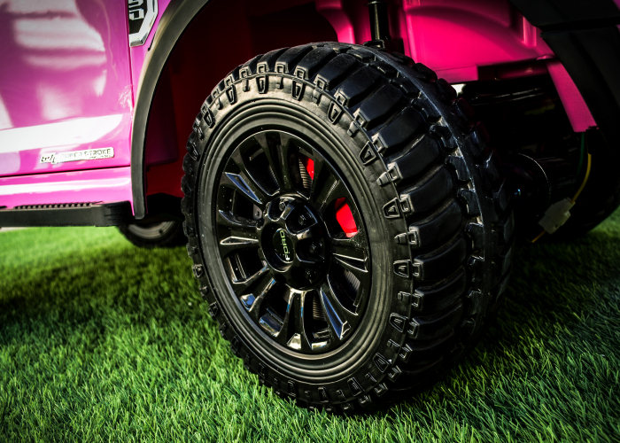 Masinuta electrica copii Ford Super Duty F450, roz [10]