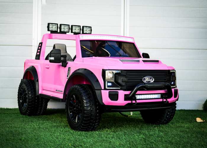Masinuta electrica copii Ford Super Duty F450, roz [4]