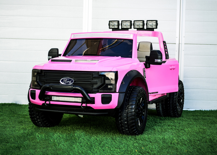 Masinuta electrica copii Ford Super Duty F450, roz [3]