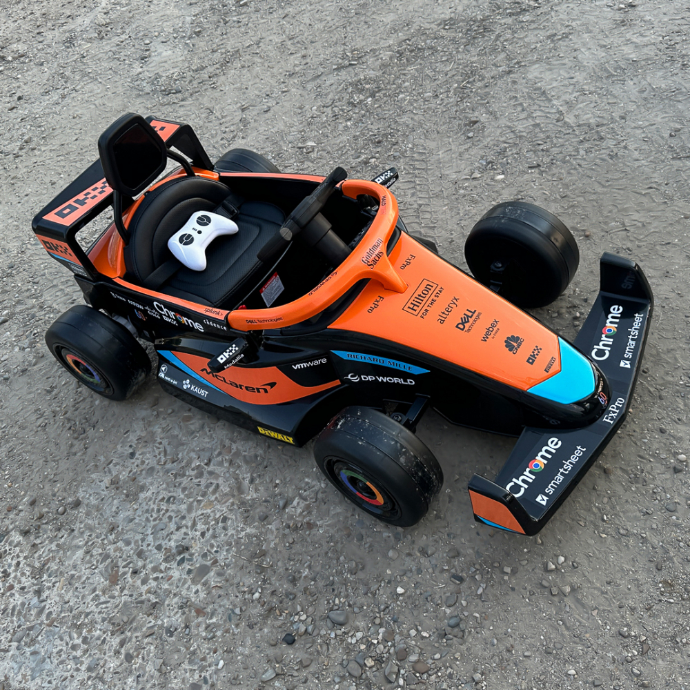 Masinuta electrica pentru copii, Formula 1 McLaren Racing 70W 12V, cu scaun tapitat [11]