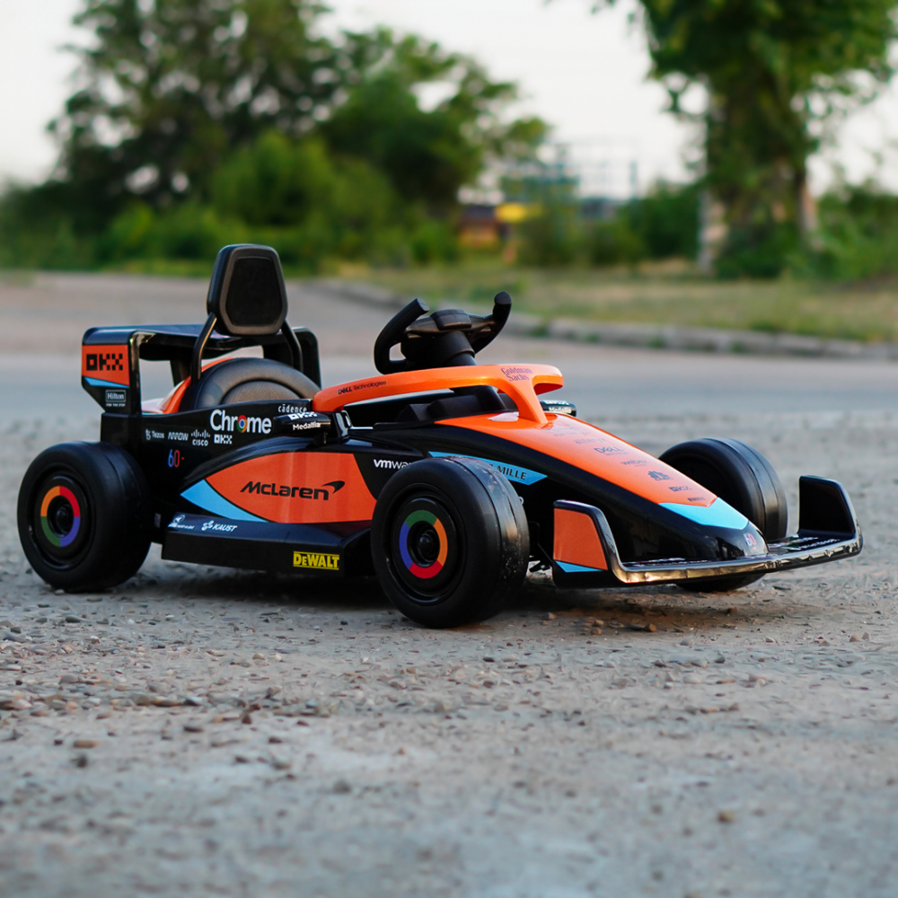 Masinuta electrica pentru copii, Formula 1 McLaren Racing 70W 12V, cu scaun tapitat [4]