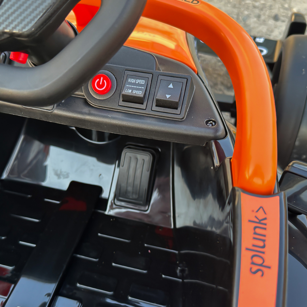 Masinuta electrica pentru copii, Formula 1 McLaren Racing 70W 12V, cu scaun tapitat [16]