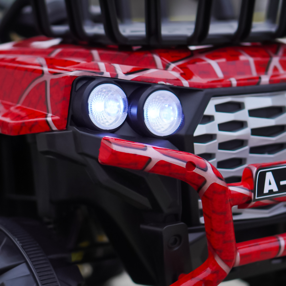 Masinuta electrica pentru copii, Kinderauto CAPE-X 4x4 100W, 12V, scaun tapitat, RED spider [13]