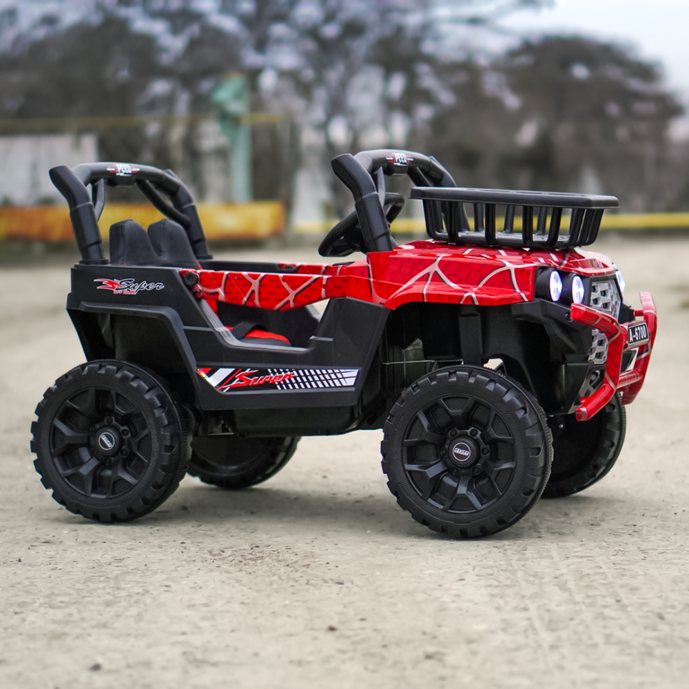 Masinuta electrica pentru copii, Kinderauto CAPE-X 4x4 100W, 12V, scaun tapitat, RED spider [10]