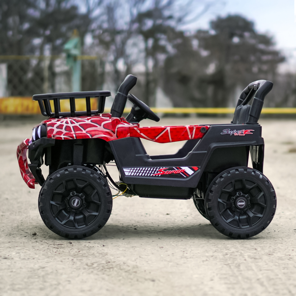 Masinuta electrica pentru copii, Kinderauto CAPE-X 4x4 100W, 12V, scaun tapitat, RED spider [6]