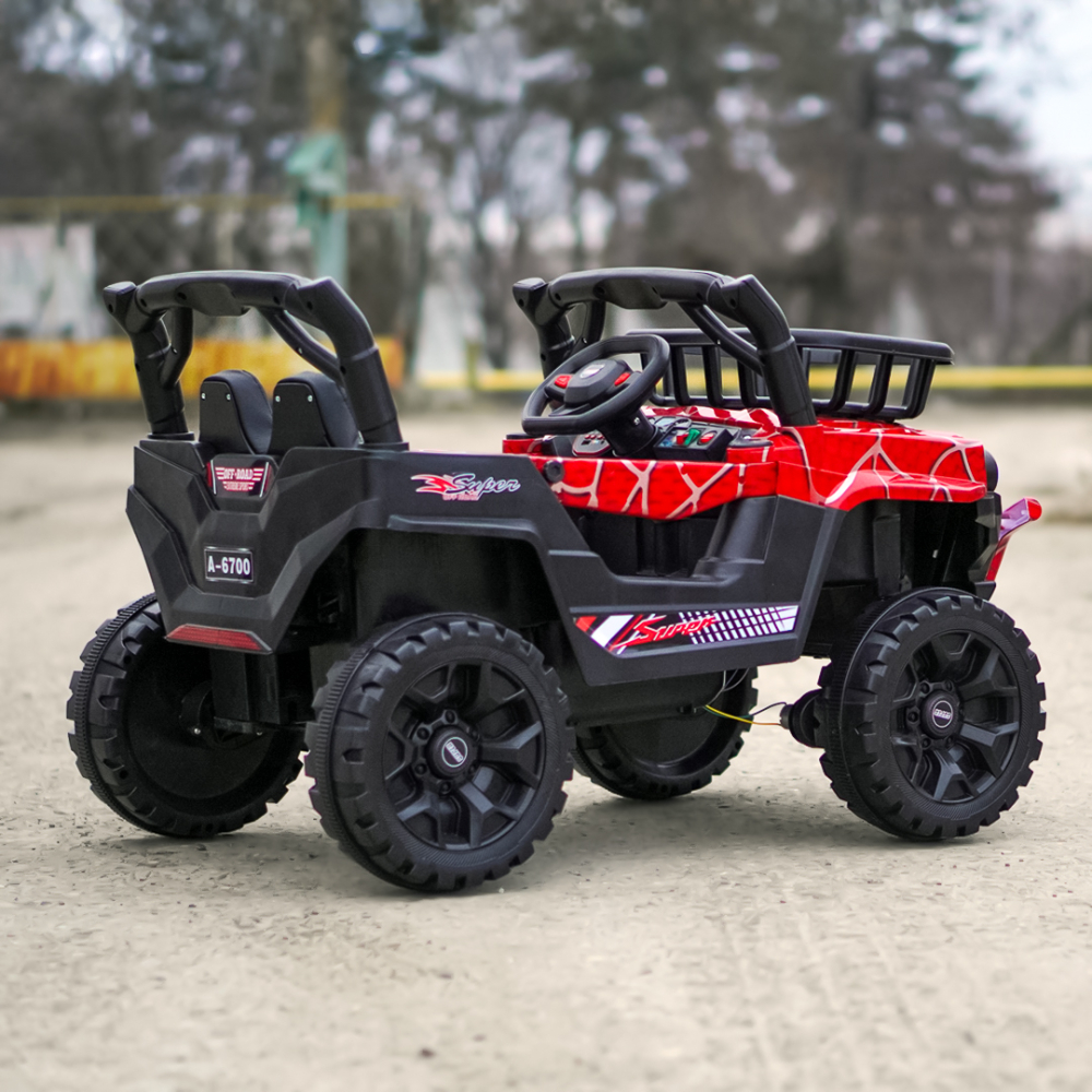 Masinuta electrica pentru copii, Kinderauto CAPE-X 4x4 100W, 12V, scaun tapitat, RED spider [9]