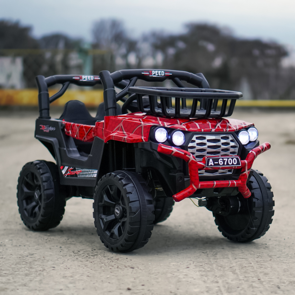 Masinuta electrica pentru copii, Kinderauto CAPE-X 4x4 100W, 12V, scaun tapitat, RED spider [2]