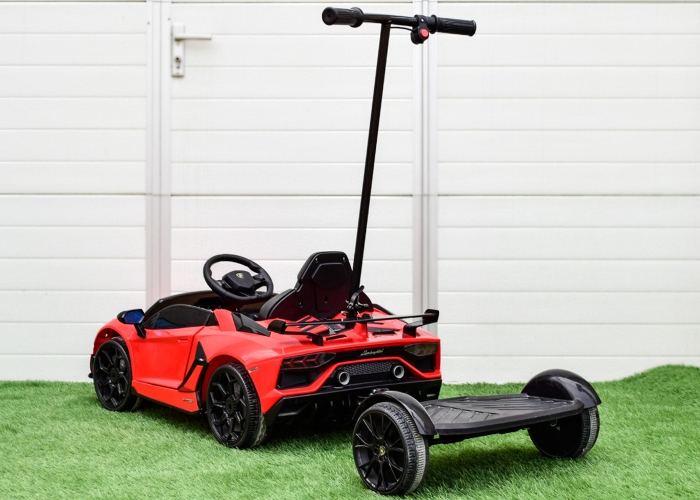 Masinuta electrica Lamborghini SVJ cu hoverboard, rosu [4]